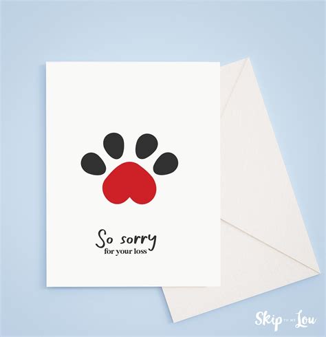 Remembering Beloved Companions: Free Printable Pet Sympathy Cards ...