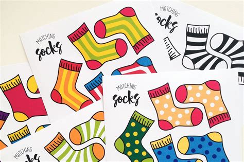 Matching Socks Game FREE Printable - My Party Design | Sock game ...