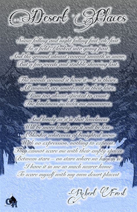 Desert Places Poem by Robert Frost by SpiderZed on DeviantArt