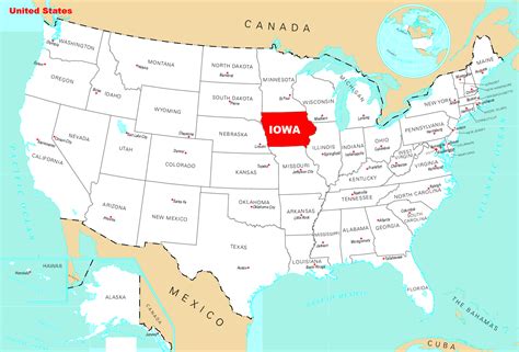 Map of Iowa | State Map of USA