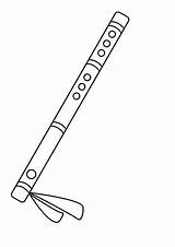 Flute Coloring Page Printable sketch template