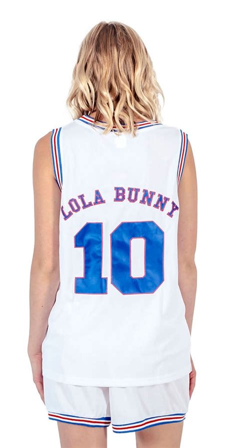 Buy Space Jam Tune Squad Logo Lola Bunny #10 White Basketball Jersey ...