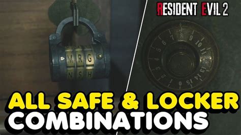 RE2: Remake - All SAFE & LOCKER Combinations In Resident Evil 2 Remake | Safe lockers, Resident ...