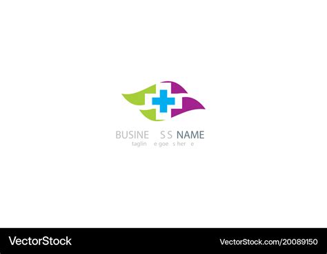 Medical hospital logo design Royalty Free Vector Image