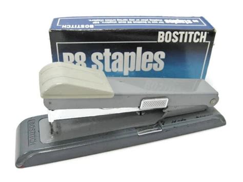 Bostitch B8 Stapler and Full Box of B8 Staples Industrial Gray