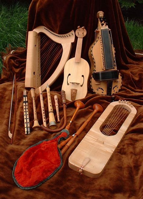 Irish Music Instruments consist of fiddle, flutes, bagpipes, free reeds ...