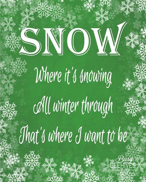 Printable Christmas quote from the song "Snow", from the movie, White Christmas. | Free ...