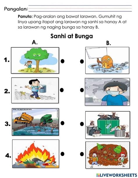 Sanhi At Bunga Worksheet Kindergarten – NBKomputer