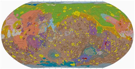 A Beautifully Detailed New Geologic Map of Mars | WIRED