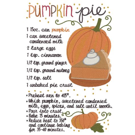 Pumpkin Pie Recipe