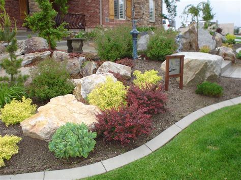 Custom Landscape Design in Draper, Utah | Pebble Creek Design | Landscaping with boulders, Front ...