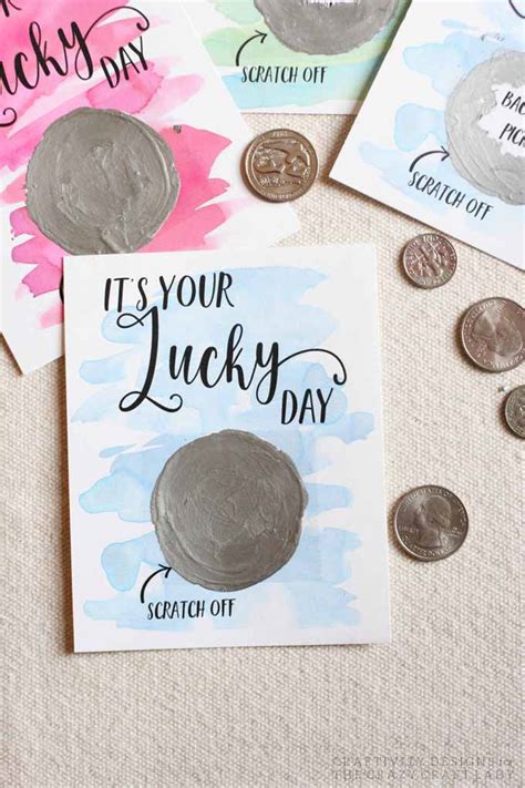 It's Your Lucky Day! Free DIY Scratch Off Cards - The Crazy Craft Lady