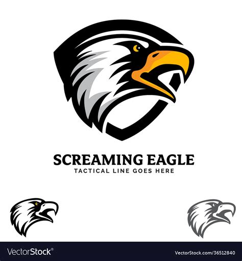 Screaming eagle insignia Royalty Free Vector Image