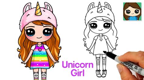 How to Draw a Cute Unicorn Girl 🦄🌈LOL NaNaNa Fashion Doll - YouTube