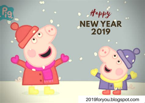 Album Backgrounds: Peppa Pig Greetings | Peppa pig, Greetings, Happy new year 2019