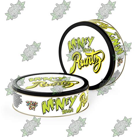 Jokes Up Money Bag Runtz Tins Labels For 100ml Pressitin Tins - High ...