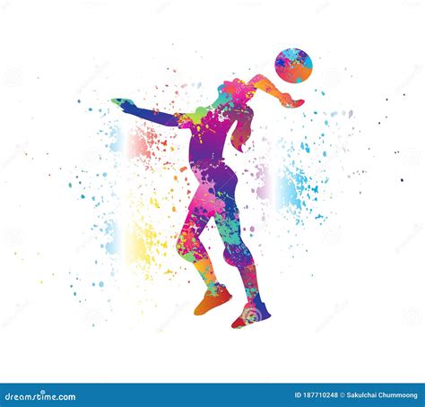 Volleyball Logo Design. Colorful Sport Background Stock Vector - Illustration of game, abstract ...