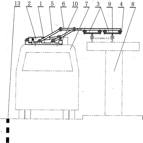 Single pole translational type public transportation trolley bus ...