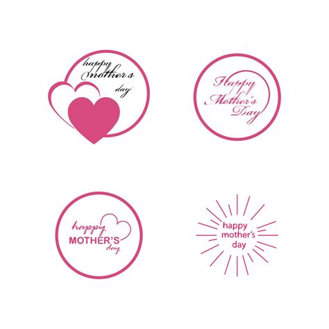 happy mothers day logo icon vector illustration design template 4730747 ...