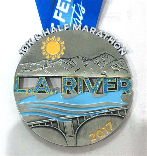 Half marathon race medal with glitter! - MSH Medals