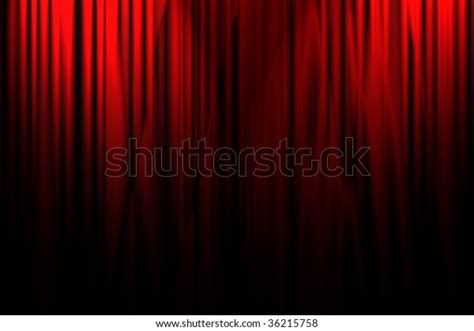 Movie Theater Curtain Double Spotlight Stock Illustration 36215758