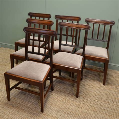 Quality Set Of Six Solid Mahogany Regency Antique Dining Chairs ...