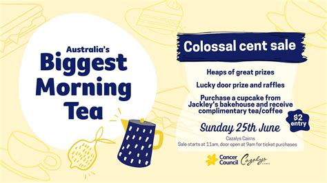 CAZALYS BIGGEST MORNING TEA FUNDRAISER – CENT SALE | Cazalys