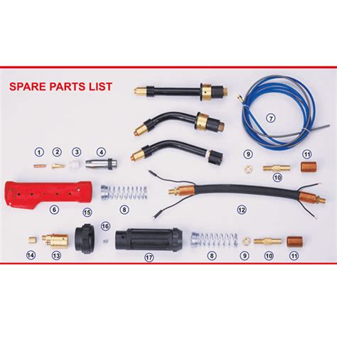 Spare-Part List of 24 KD and 36 KD Torches