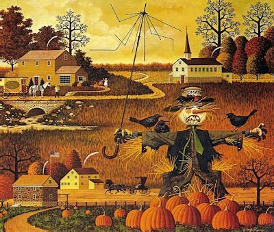 31 Days of Halloween - by Charles Wysocki | Americana art, American folk art, Folk art painting