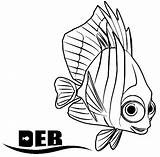 Damselfish Deb De Procurando Dory Coloring Pages  sketch template