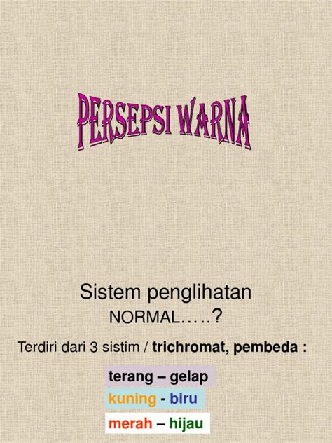 PERSEPSI WARNA