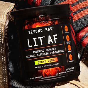 Beyond Raw LIT AF | Advanced Formula Clinical Strength Pre-Workout Powder | Contains Caffeine, L ...