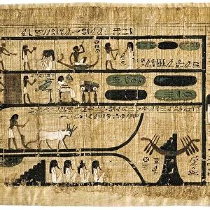 Papyrus from Book of the Dead depicting weighing of souls