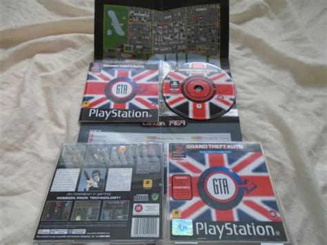 GRAND THEFT AUTO London PS1 (COMPLETE WITH MAP) rare black label GTA ...