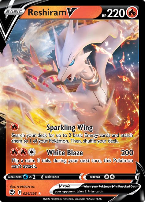 Reshiram V 24/195 - Silver Tempest - Ultra Rare - Shady Bloom