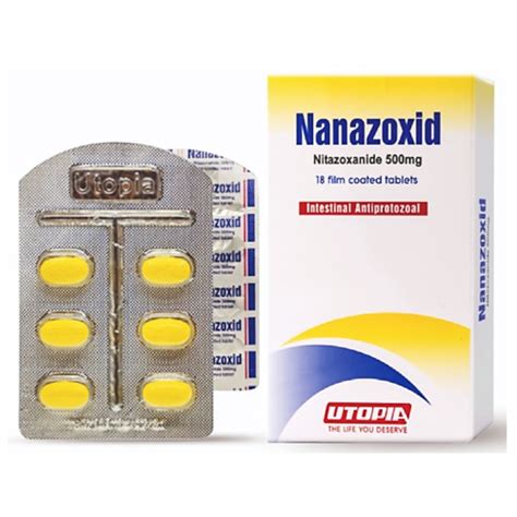 Nanazoxid ( Nitazoxanide 500 mg ) 18 film coated tablets