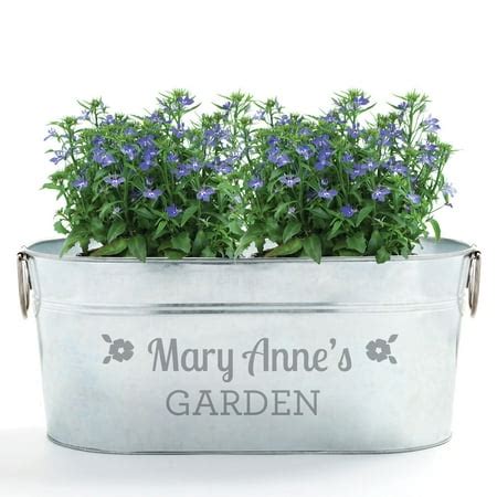 Personalized Galvanized Steel Tub - Planter Box - Walmart.com