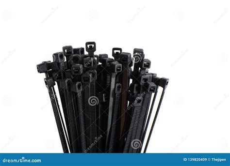 A bundle of cable ties stock image. Image of strip, closeup - 139820409