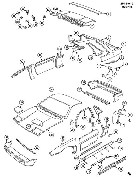 Pontiac Fiero - P37 BODY PLASTIC PARTS/EXTERIOR > EPC Online > Nemiga.com