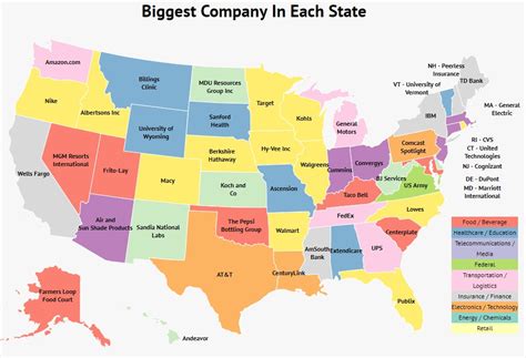 Mapping The Biggest Company In Each State - Zippia