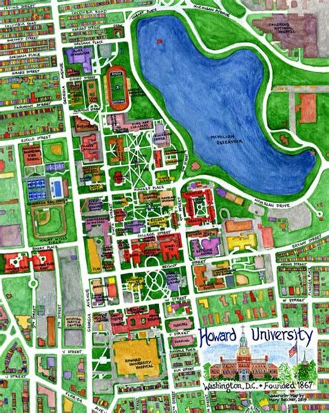 Map of Howard University Campus, 11"x14"