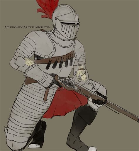 Arts, Drew a cuirassier with a gun. I got lazy and kind...