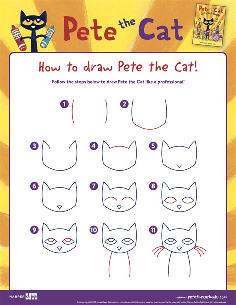 How to draw Pete the Cat!