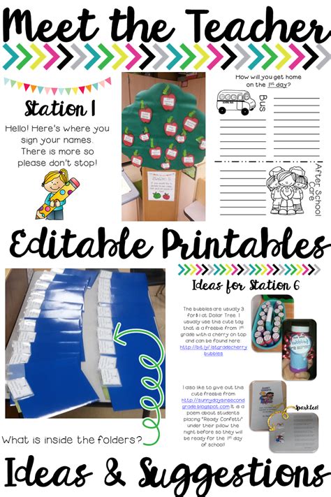 Meet the Teacher: Printables, Ideas, and Tips! - Teach Glitter Grow