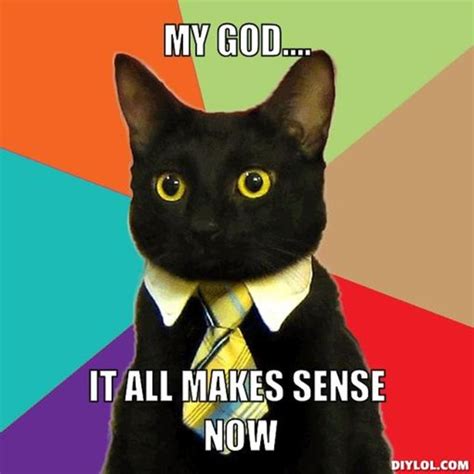 IT ALL MAKES SENSE NOW | Business Cat | Know Your Meme