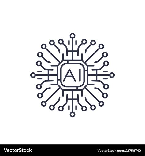 Artificial intelligence ai icon Royalty Free Vector Image