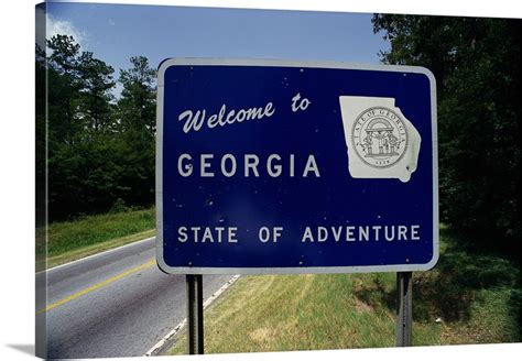 Welcome to Georgia State Sign GA Wall Art, Canvas Prints, Framed Prints ...