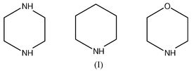 (IUCr) Structures of piperazine, piperidine and morpholine