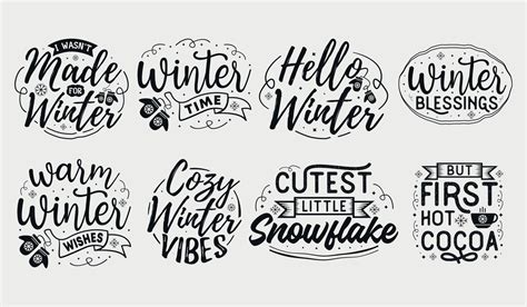 Winter SVG Bundle, Winter quotes, typography for t shirt, poster ...