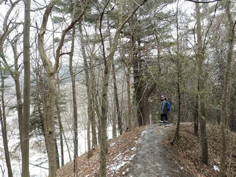 Winter hiking on the Rouge Urban National Park Mast and Riverside trails